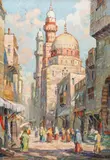 Damasc by început de sec. Xx Școală Central Europeană, ulei pe carton, sold Jan 2021