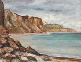 Ioan Papazoglu, Capul Caliacra, 1947, ulei pe carton