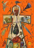 Emblemă by Ștefan Pelmuș, 2009, ulei pe pânză, sold Jan 2021