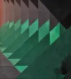 Gil Nicolescu, Geometrie, 1975, ulei pe pânză