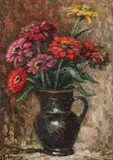 Cârciumărese by Ion Doboşariu, ulei pe carton, sold Jan 2021