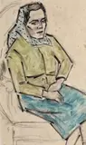 Theodor Pallady, Așteptare, acuarelă pe hârtie