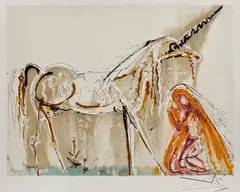 Salvador Dalí, Unicorn, cromolitografie