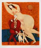 Harry Guttman, Pierrot și Colombina, cromolitografie
