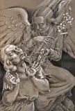Carol Hübner, Buna Vestire, 1934, tuș și tempera pe hârtie