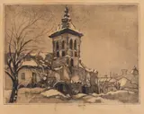 Iosif Rosenblut, Intrare la mănăstire, 1931, acvaforte și acvatintă