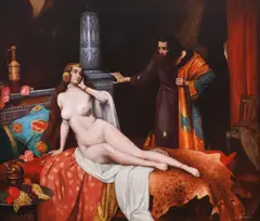 Ion Stătescu, Scenă din Babilon, ulei pe pânză