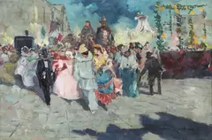 Romolo Leone, Carnaval la Veneția, ulei pe pânză