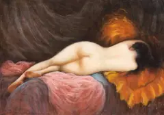 Cornel Raţiu, Nud cu spatele, 1892, pastel pe hârtie