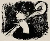 Eva Cerbu, Concert de violoncel, 1965, serigrafie