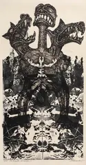 Marcel Chirnoagă, Le monstre mecanique, gravură prin sudură