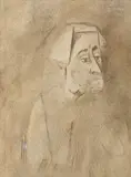 Sorin Ilfoveanu, Studiu de păsărar, 1987, laviu și cărbune pe pânză