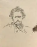 Nicolae Grigorescu, Portretul lui Barbu Ștefănescu-Delavrancea, creion pe hârtie