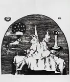 Noaptea by Ștefan Câlția, 1984, serigrafie, sold Nov 2020