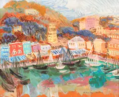 Nuni Dona, Monaco, 1945, ulei pe carton