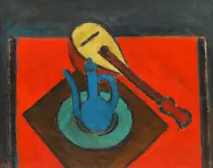 Ion Pacea, Natură statică cu mandolină, ulei pe pânză
