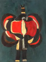 Omul-pasăre by Ion Pacea, ulei pe pânză, offered Nov 2020