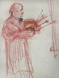 Eustațiu Stoenescu, Autoportret la șevalet
