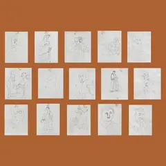 Secvențe by Mihai Olos, tuș pe hârtie, offered Nov 2020