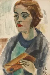Catul Bogdan, Portret de tânără, 1933, ulei pe carton
