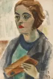 Catul Bogdan, Portret de tânără, 1933, ulei pe carton