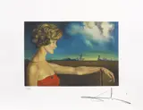 Tânără într-un peisaj by Salvador Dalí, cromolitografie, sold Oct 2020