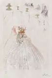 Salvador Dalí, Cavalerii regelui Arthur, gravură în culori