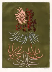 Fleurs by Jacques Hérold, cromolitografie, sold Oct 2020