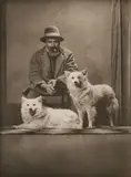 Man Ray, Constantin Brâncuși alături de companioana sa de nădejde, Polaire, și prietenul acesteia