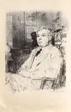Portretul lui George Oprescu by Jean Alexandru Steriadi, 1943, litografie, offered Oct 2020