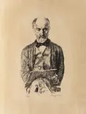 Portretul lui Pallady by Jean Alexandru Steriadi, 1944, litografie, offered Oct 2020
