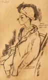 Nicolae Tonitza, Micul Osman Ismail, 1936, laviu și acuarelă pe carton