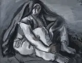 Iosif Iser, Odaliscă, 1932, guașă vernisată pe hârtie
