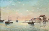 Eugen Voinescu, Marinari la Sulina, 1900-1905, ulei pe pânză