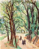 Iosif Iser, Bois de Boulogne, prima jumătate a anilor '30, guașă pe hârtie