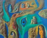 Contemplare by Sabin Bălașa, 1986, ulei pe pânză, sold Oct 2020