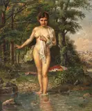Emanoil Panaiteanu Bardasare, La scăldat (Senzație), 1906, ulei pe pânză