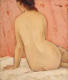 Nicolae Tonitza, Nud văzut din spate, 1929-1930, ulei pe carton