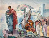 Ion Theodorescu-Sion, Ovidiu la Tomis, 1927, ulei pe carton