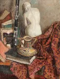 Leon Viorescu, Natură statică de atelier, 1927-1928, ulei pe carton