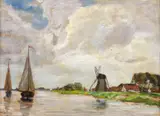 Richard Falkenberg, Canal în Normandia, ulei pe lemn