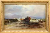 Valfrid Nelson, Pescar pe mare, 1885, ulei pe pânză