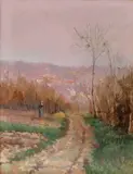 Étienne Maxime Vallée, Dimineață în Normandia, ulei pe carton