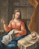 Mathurin (Charles) Baziray, Madona (Moira) cu pruncul, 1738, ulei pe pânză