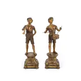 Muzicanți by început de sec. Xx Școală Franceză, metal turnat, sold Oct 2020
