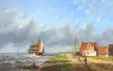 Albert Jurardus van Prooijen, Peisaj din Groningen, ulei pe pânză