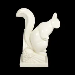 Charles Lemanceau, "Veveriță" - figurină Art Deco, din ceramică glazurată, cca. 1930, ceramică glazurată