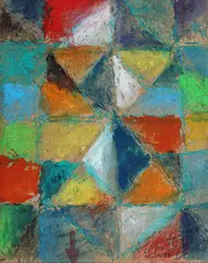 Gheorghe Iacob, Compoziție geometrică, guașă pe carton