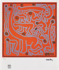 Untitled by Keith Haring, cromolitografie, sold Sep 2020