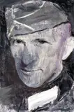 Bogdan Vlăduță, Portretul lui Ernst Junger, ulei pe pânză lipită pe carton